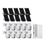 10CH Outdoor Waterproof Wireless  Low Price Camera KIT Low Power Solar Battery Plug-Free Cloud Data Cross-Border