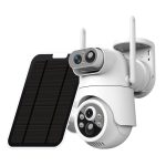 Zoomable Solar Powered Surveillance Camera Adjustable Lens for Precise Monitoring High-Quality Efficient Zoomable Camera
